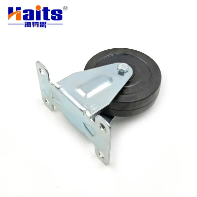 Haits Hardware New Rubber Fixed Flat 2-5 Inch Caster Wheel