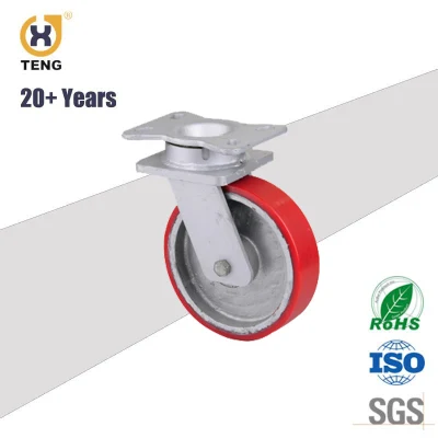 2 Ton 8 Inch Swivel Super Heavy Duty Dual Wheel Industrial Castor Wheel Caster