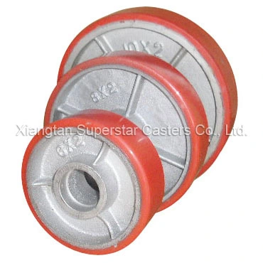 Polyurethane Cast Iron Core Wheel Twin Swivel Rigid Heavy Duty Casters