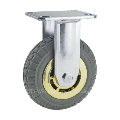 Heavy Duty Caster Solid Rubber Tire Trolley Wheel Anti-Skid Furniture Castor Industrial Caster
