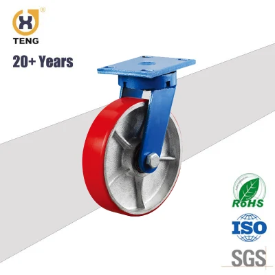 2 Ton 8 Inch Swivel Super Heavy Duty Dual Wheel Industrial Castor Wheel Caster