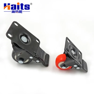 Double Bearing Industrial Usage PVC Caster Trolley Wheel with Brake