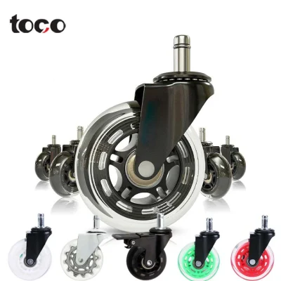 Toco Office Caster Wheel 3 Inch Replacement Swivel PU Casters Wheels