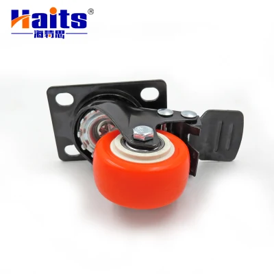 Double Bearing Industrial Usage PVC Caster Trolley Wheel with Brake