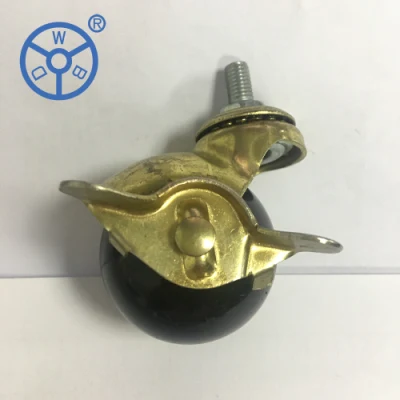 2 Inch Castor Whee PP Rubber Furniture Castors Lock Side Brake