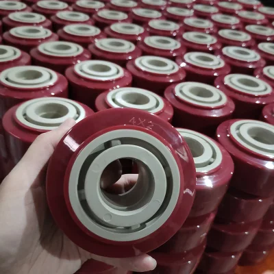 4 5 6 8 Inch PVC/PU Heavy Duty Industrial PP Plastic Core Swivel Plate Caster Wheel with Brake for Trolley Ruedas Pesadas
