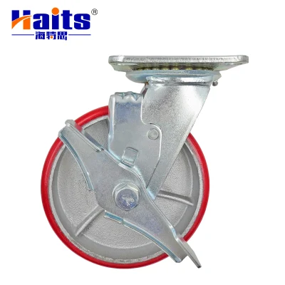 V-Grooved Wheel Caster Heavy Duty Industry Industrial Storage Cabinet Wheels Heavy Duty Iron Core PU Industrial Wheel Casters