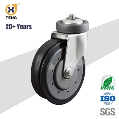 OEM Swivel Shopping Cart Castor Patent Trolley Replacement Wheel Two Dish 5 Inch Elavator Caster