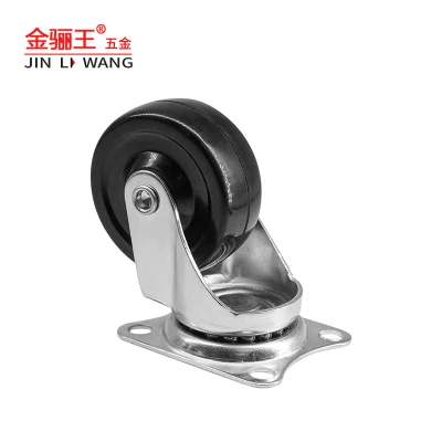 Custom Wholesale 2.5 Inch Rubber Castor Furniture Cart Wheel Swivel Plate Locking Industrial Caster Heavy Duty Caster for Shopping Cart