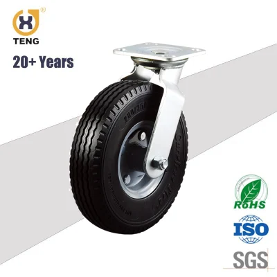 20+Year Factory Industry Heavy Duty 5 Inch Castor Swivel Top Plate PP PU Wheel Caster with Side Brake