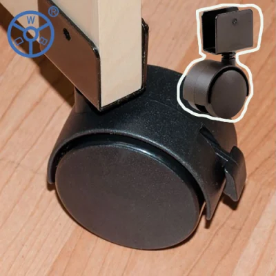 Wbd 4 Inch Special Furniture Castors Unthreaded Stem Locking Plastic Caster Wheel Nylon and PP Material for Office Chairs, Small Cabinets, Baby Beds, Trolleys