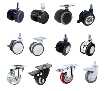 Wholesale Professional Replacement Rueda Industrial Silent Wear-Resistant PU Caster Wheels with Brake