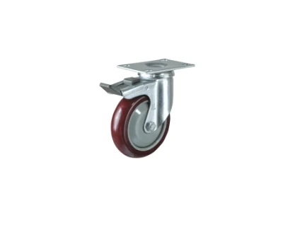 China OEM High Quality 3inch Swivel Top Plate Thermoplastic Rubber Caster Plastic Center with TPR Wheel