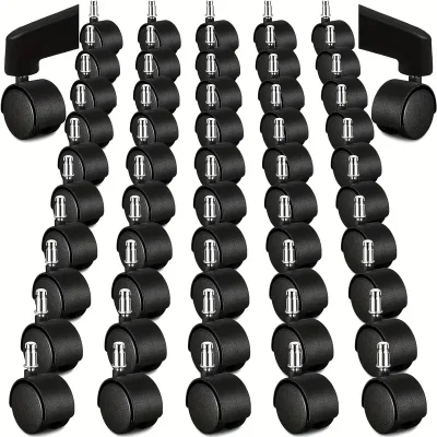 Office Chair Caster Wheels Furniture Casters for Carpet Replacement Nylon Chair Roller Wheels Heavy Duty