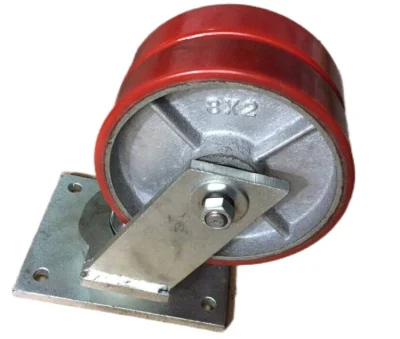 5000kg 5ton 16&quot;X4&quot; PU Cast Iron Super Heavy Duty Dual Wheels Universal Caster