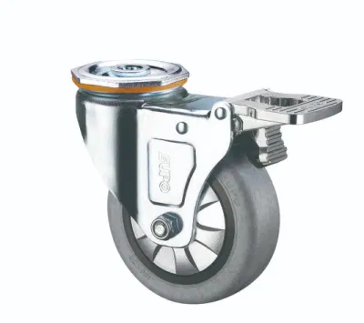 Electroconductive Thermoplastic Rubber Castor Fixed Industrial Caster Wheel for Laboratory