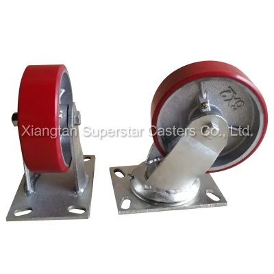 Solid Caster Wheel with Roller Bearing for Material Handling