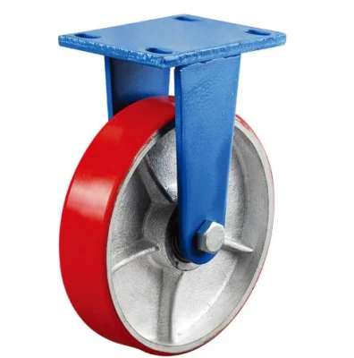 Wholesales 1 Ton Rigid Drop Forged Steel Castor PU Cast Iron Wheel