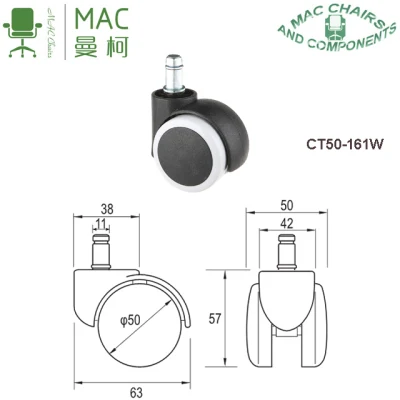Commercial Furniture Specific Use Nylon&PU Office Chair Casters Wheel