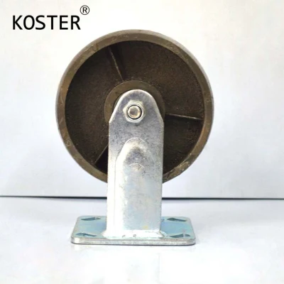 All Iron Casters Wheels 4 5 6 8 Inch Heavy Duty Cast Iron Castor