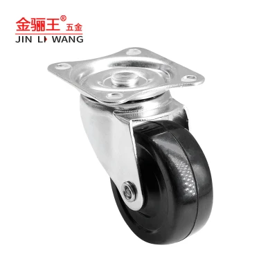 Custom Wholesale 2.5 Inch Rubber Castor Furniture Cart Wheel Swivel Plate Locking Industrial Caster Heavy Duty Caster for Shopping Cart