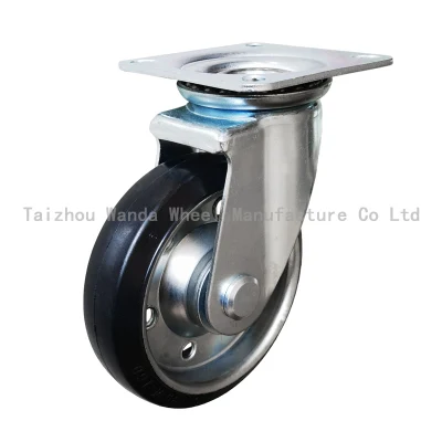Soild Rubber Wheel Supplier Furniture 8&quot; Swivel Total Locking Caster Wheels for Foklift /Container
