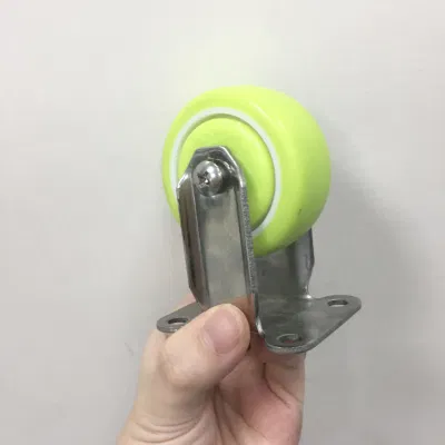 Wbd China Supplier 1.5 2 Inch Stainless Light Duty Green Color Mini Swivel Caster Wheels with Brake