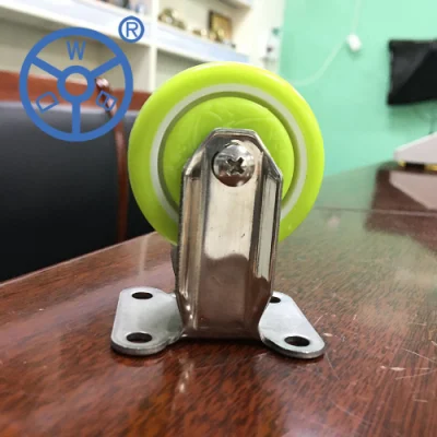 Wbd Wheels 40 50 mm Stainless Light Duty Green Color Mini Swivel Caster Wheels with Brake