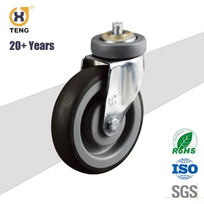 OEM Swivel Shopping Cart Castor Patent Trolley Replacement Wheel Two Dish 5 Inch Elavator Caster