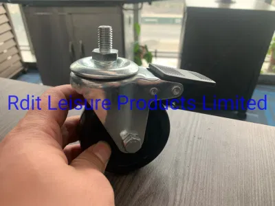 Anti Corrosion High Load 2 Inch Plate Industrial Casters Small Wheels with Brake