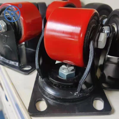 Wbd 3 Inch 500kg High Load Low Profile Casters Iron PU Wheel Small But Heavy-Duty Business Machine Castor for Furniture and Equipment
