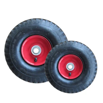 4.10/3.50-4 Heavy Duty Pneumatic Rubber Trolley Wheels Wholesale Garden Carts Wheel