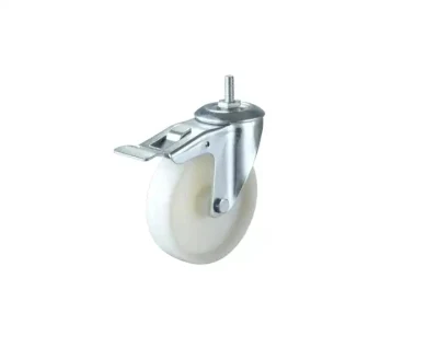 China Manufacturer 100/125mm Industrial Swivel Plate PU Castor Trolley Caster Wheels