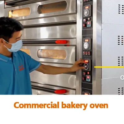Commercial Industrial Bakery Equipment Supplies Electric Good Quality Stainless Steel Table Top Bakery Gas Oven 1 Deck 2 Trays Electric Bread Pizza Baking Oven