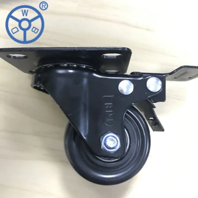 Rotating Castors Brake Mini Light Duti Caster Wheel Bolt Hole 2 Inch 3 Inch Metal Castor Swivel PVC Material
