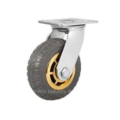 Heavy Duty Caster Solid Rubber Tire Trolley Wheel Anti-Skid Furniture Castor Industrial Caster