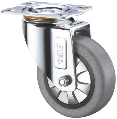 Electroconductive Thermoplastic Rubber Castor Fixed Industrial Caster Wheel for Laboratory