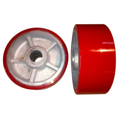 Polyurethane Cast Iron Core Wheel Twin Swivel Rigid Heavy Duty Casters