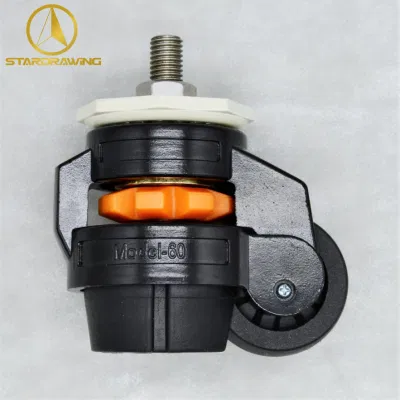 Stardrawing Adjustable Footmaster Leveling Casters Wheels Threaded Stem Type