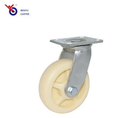 4/5/6/8inch Heavy-Duty Nylon Caster Wheel with Large Loading Capacity