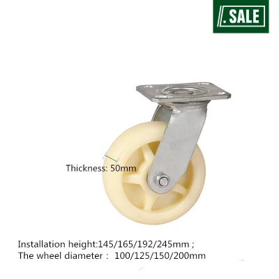 4/5/6/8inch Heavy-Duty Nylon Caster Wheel with Large Loading Capacity