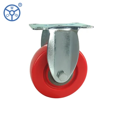 Medium Duty Trolleys Wheels Caster Industrial 5 Inch PVC Wheel Swivel Brake Stem Threaded Locking Pivoting Castor