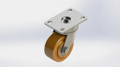 Luxury Ruedas 4 5 6 8 Inch Stainless Steel Aluminium Core PU Super Heavy Duty Rigid Swivel Industrial Ruedas Casters Wheel