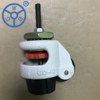 Wbd High-Adjustability Extended-Stem Leveling Castor Corrosion-Resistant Heavy Duty Threaded Stem Machine Retractable Casters with Ivory Hue Powder Coat Paint