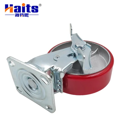V-Grooved Wheel Caster Heavy Duty Industry Industrial Storage Cabinet Wheels Heavy Duty Iron Core PU Industrial Wheel Casters