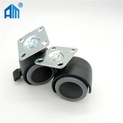 Small Furniture Caster White Black Color Polypropylene Caster