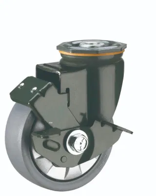 100/125/150/200mm Casters Heavy Duty PU Industrial Castor Wheel with Metal Brake