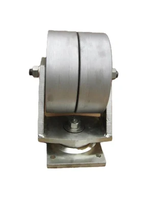 5000kg 5ton 16&quot;X4&quot; PU Cast Iron Super Heavy Duty Dual Wheels Universal Caster