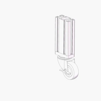 Good Price M12-100 Threaded Stem Swivel Casters with Brake for T Slot Aluminium Profile