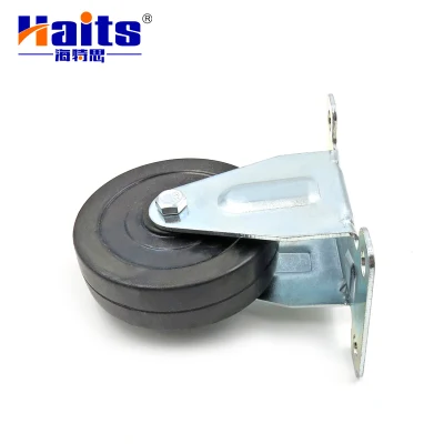 Haits Hardware New Rubber Fixed Flat 2-5 Inch Caster Wheel